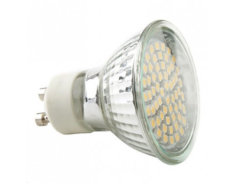 GU10 3W 60x3528 SMD 150-230LM 2800-3300K Warm White Light LED Spot Bulb (220-240V)